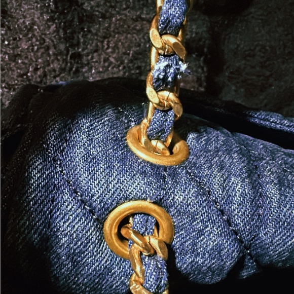 Karl Lagerfeld Agyness Denim Quilted Bag - Picture 5 of 7